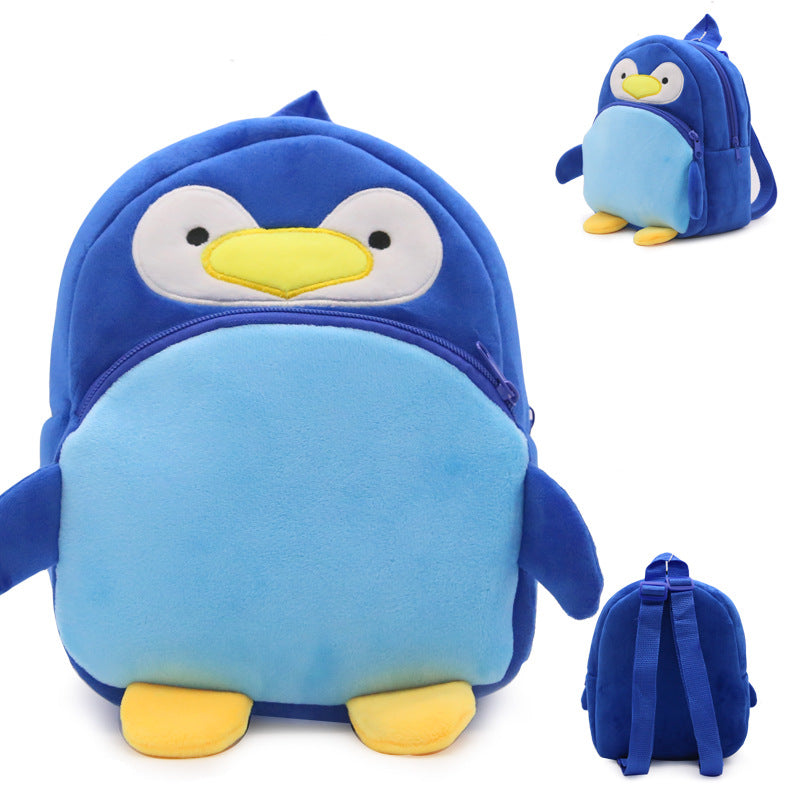 Unisex Children's Fluffy Penguin Backpack